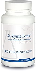 Biotics Research Se-Zyme Forte™– Whole Food Selenium Source, Thyroid Gland Function, DNA Production, Cognitive Health, Potent Antioxidant. 100 Tabs Biotics Research