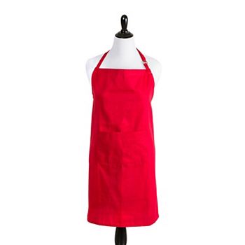 38" Tango Red Adjustable Extra Large Chef Kitchen Apron with Pockets CC Home Furnishings