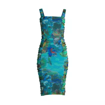 Платье миди Sea с квадратным вырезом FUZZI