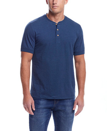 Мужская меланжевая рубашка на пуговицах с коротким рукавом Weatherproof Vintage