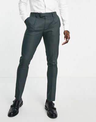Зеленые эластичные узкие брюки из ткани премиум-класса Noak 'Camden' Noak
