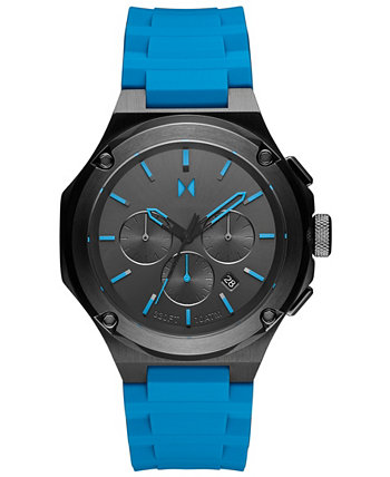 Мужские часы Raptor синие с силиконовым ремешком 46 мм MVMT