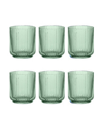 Mesa Double Old Fashion 6-Piece Premium Acrylic Glass Set, 15 oz TarHong