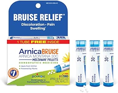 Boiron Arnica Bruise - Arnica Montana 30c for Relief of Pain, Swelling, and Discoloration from Bruises - 3 Count (240 Pellets (Гранулы)) Boiron