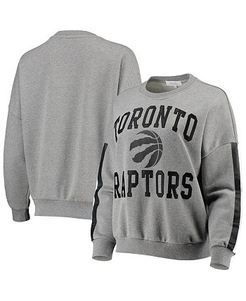 Women's Gray Toronto Raptors Slouchy Rookie Pullover Sweatshirt Touch