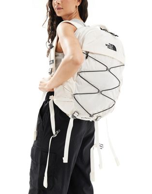 The North Face Borealis backpack in cream The North Face