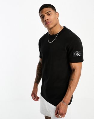 Черная футболка с короткими рукавами и логотипом Calvin Klein Jeans Calvin Klein
