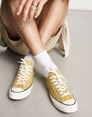 Низкие мужские кроссовки Converse Chuck 70 Fall Tone в бежевом цвете для повседневного стиля Converse