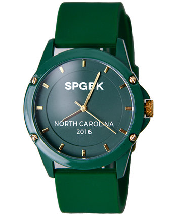 Часы унисекс Trojan с зеленым силиконовым ремешком 44 мм SPGBK Watches