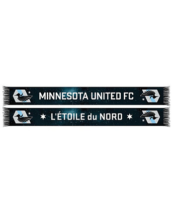 Мужской и женский черный трикотажный шарф Minnesota United FC 2024 с крючками Ruffneck Scarves