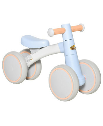 Беговел для малышей 1-3 лет, без педалей, легкая конструкция, синий Qaba