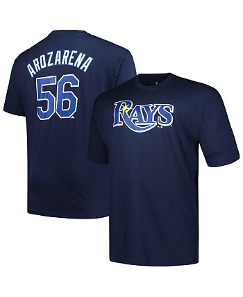Мужская темно-синяя футболка Randy Arozarena Tampa Bay Rays Big and Tall с именем и номером Profile