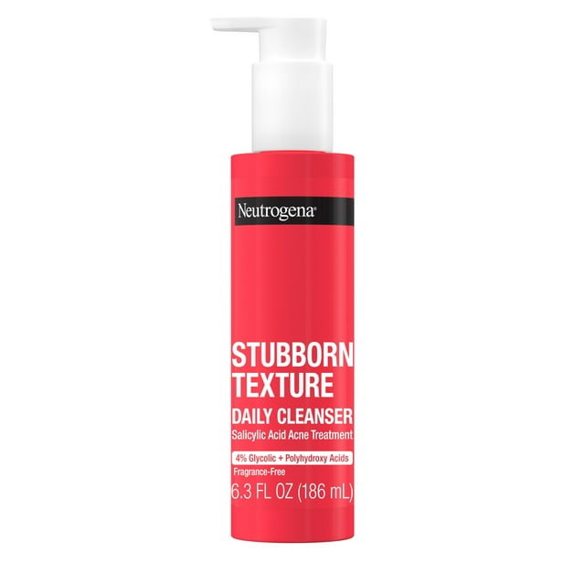 Neutrogena Stubborn Texture Daily Acne Facial Cleanser, 6.3 fl. oz Neutrogena