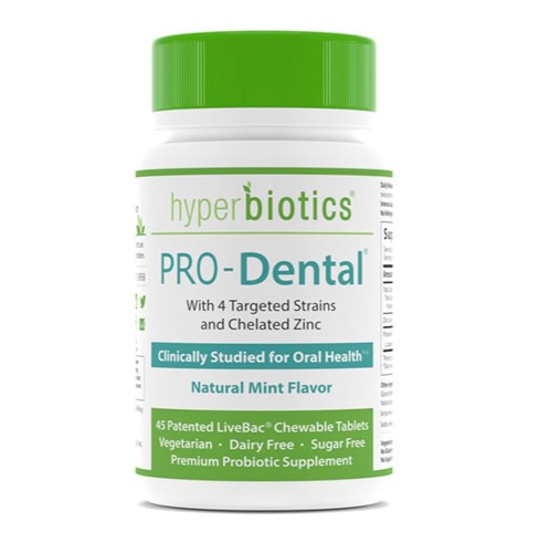 PRO-Dental - Пробиотики для здоровья полости рта, Натуральная мята - 45 жевательных таблеток - Hyperbiotics Hyperbiotics