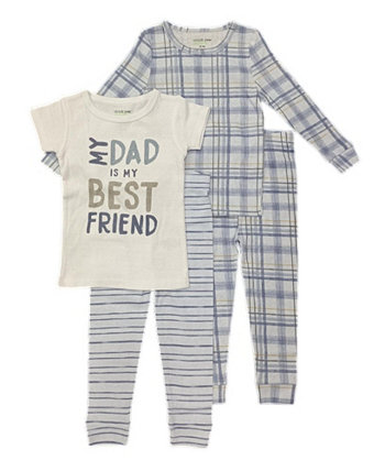 Обтягивающие пижамы для маленьких мальчиков, комплект из 4 предметов Chickpea