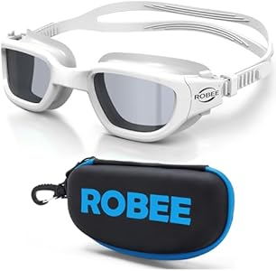 Robee Swimming Goggles, Adult Polarized Swim Goggles for Men Women Youth, Water Pool Glasses Robee