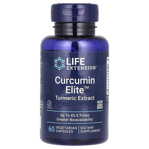 Curcumin Elite, Экстракт Куркумы - 60 вегетарианских капсул - Life Extension Life Extension