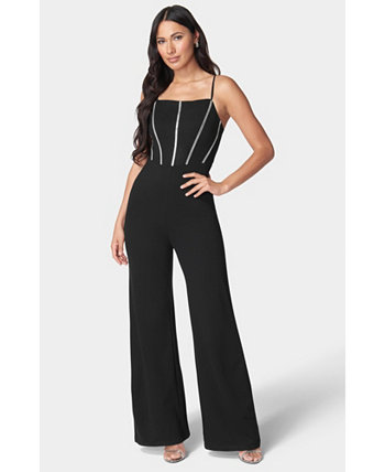 Women's Embellished Corset Jumpsuit Bebe