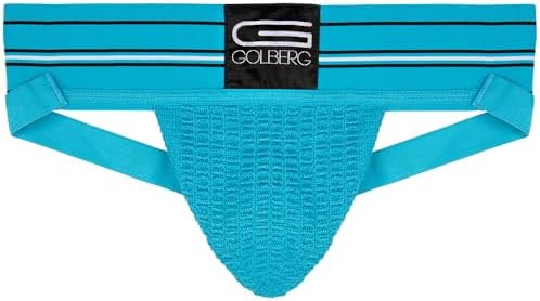 Golberg – Men 3” Wide Band Classic Athletic Supporter – Performance Jockstrap Elastic Waistband - Solid Color - Stretch Mesh GOLBERG G