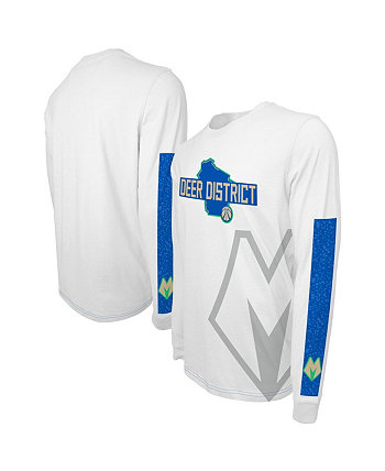 Мужская и женская белая футболка с длинным рукавом "Милуоки Бакс" City Edition 2023/24 Scoreboard Stadium Essentials