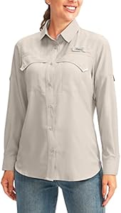 Pudolla Women's UPF 50+ UV Sun Protection Shirts Long Sleeve Fishing Hiking Shirt Cool Lightweight Travel Safari Shirts Pudolla