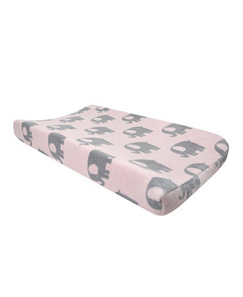 Eloise Pink/Gray Elephant Diaper Changing Pad Cover Bedtime Originals