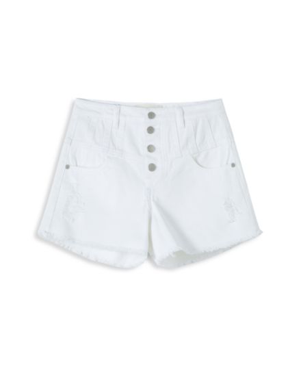 Girl's High-Waist Button-Front Shorts Habitual