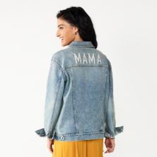 Для беременных Sonoma Goods For Life® Джинсовая куртка с вышивкой "Мама" SONOMA
