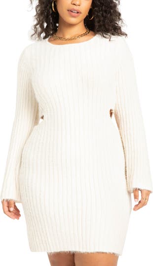 Ribbed Mini Sweater Dress ELOQUII