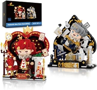 JMBricklayer Poker Kingdom Building Sets for Adults Boys Girls, Cute Poker Figures for Room Decor Display, Casino Theme Party Decorations, Building Toys Christmas Birthday Gifts for 8+ (1049 PCS) JMBricklayer