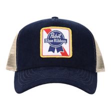 Men's Pabst Blue Ribbon Logo Baseball Hat Licensed Character