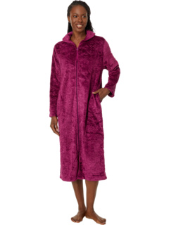47-дюймовые рельефные плюшевые одеяния с длинным рукавом на молнии спереди Karen Neuburger