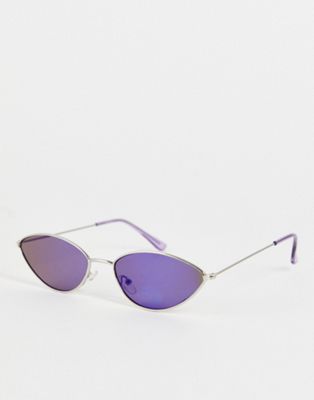 Сделано в. экстремальные синие солнцезащитные очки «кошачий глаз» Madein.