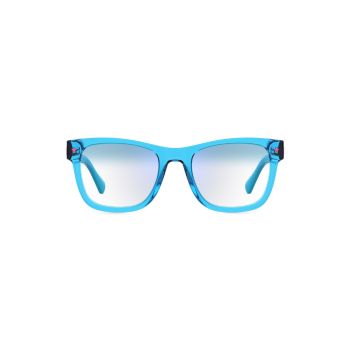 50 мм прямоугольные синие очки Chiara Ferragni
