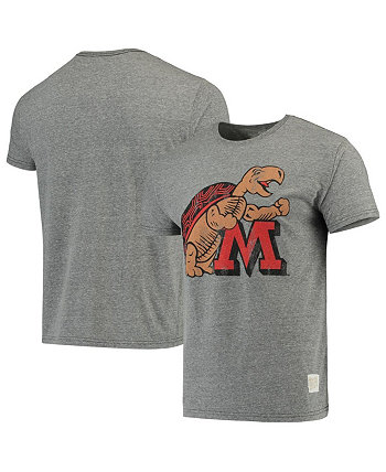 Мужская серая футболка Maryland Terrapins в винтажном стиле с логотипом Tri-Blend Original Retro Brand