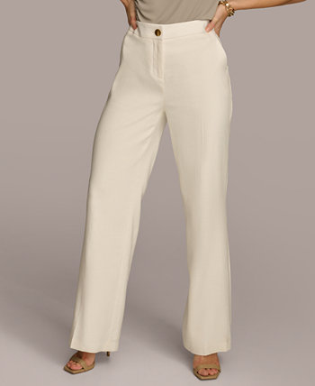 Women's Linen-Blend Straight-Leg Pants Donna Karan New York