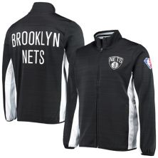 Мужская спортивная куртка G-III Sports by Carl Banks Black Brooklyn Nets 75th Anniversary Power Forward Space-Dye с молнией во всю длину G-III