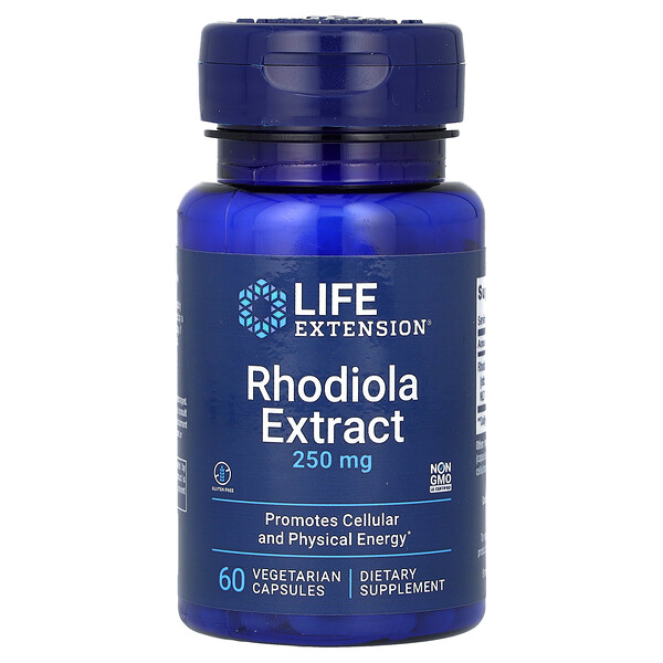 Родиола Экстракт - 250 мг - 60 растительных капсул - Life Extension Life Extension