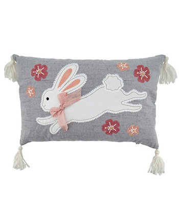 Декоративная подушка Кролик, 13 x 20 дюймов Saro