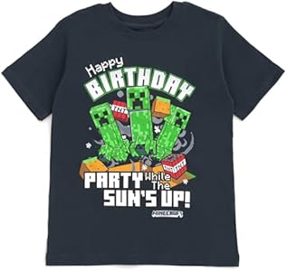 Minecraft Creeper Birthday T-Shirt Little Kid to Big Kid Sizes (4-18-20) Minecraft