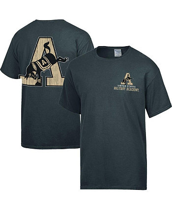 Мужская темно-серая рваная футболка Army Black Knights с логотипом в винтажном стиле Comfortwash