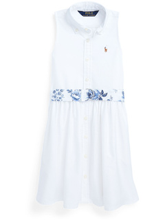 Хлопковое платье-рубашка «Оксфорд» с поясом (для маленьких детей) Polo Ralph Lauren