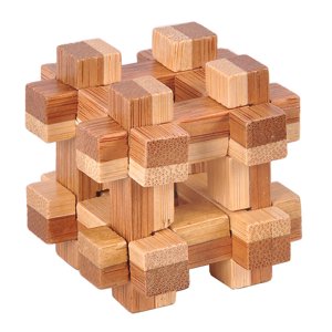 Bamboo Wooden Puzzles Games Burr Puzzles Jigsaw Lock 3D Handmade Brain Teaser Intellectual Educational Toys for Kids Adults ASHION