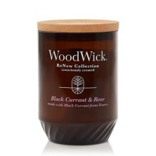 Свеча WoodWick® ReNew в большой банке с черной смородиной и розой WoodWick