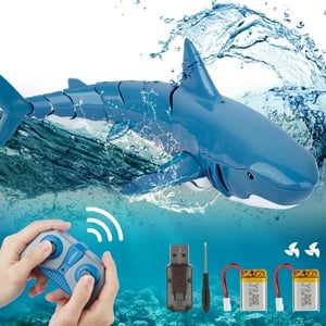 UUGEE Remote Control Shark Toys 2.4G Mini RC Shark Toy for Boys Girls Swimming Pool Toys RC Boat for Kids Age 3+ Blue UUGEE