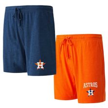 Мужские спортивные шорты темно-синего/оранжевого цвета Houston Astros из двух комплектов для сна Meter Unbranded