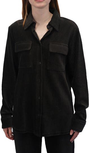 Рубашка из велюра с пуговицами спереди RDI