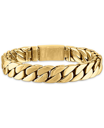 Браслет-цепочка Curb Link из нержавеющей стали с ионным покрытием золотого цвета, созданный для Macy's (также из нержавеющей стали) Esquire Men's Jewelry