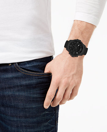 Мужские часы с черным ремешком из искусственной кожи 50 мм, подарочный набор American Exchange