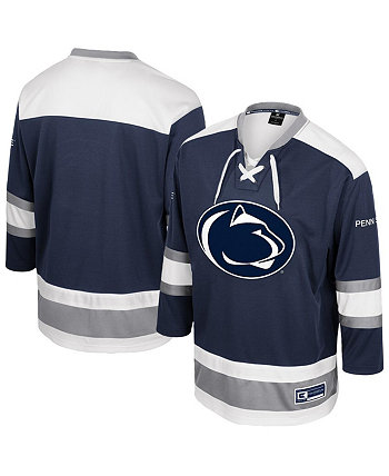 Men's Navy Penn State Nittany Lions Athletic Machine Fashion Hockey Jersey Colosseum